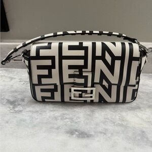 Fendi Monochrome Logo Shoulder Bag